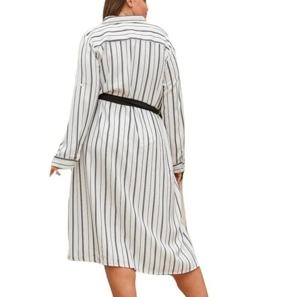 Zara Striped belted shirt dress - Picture 2 of 3